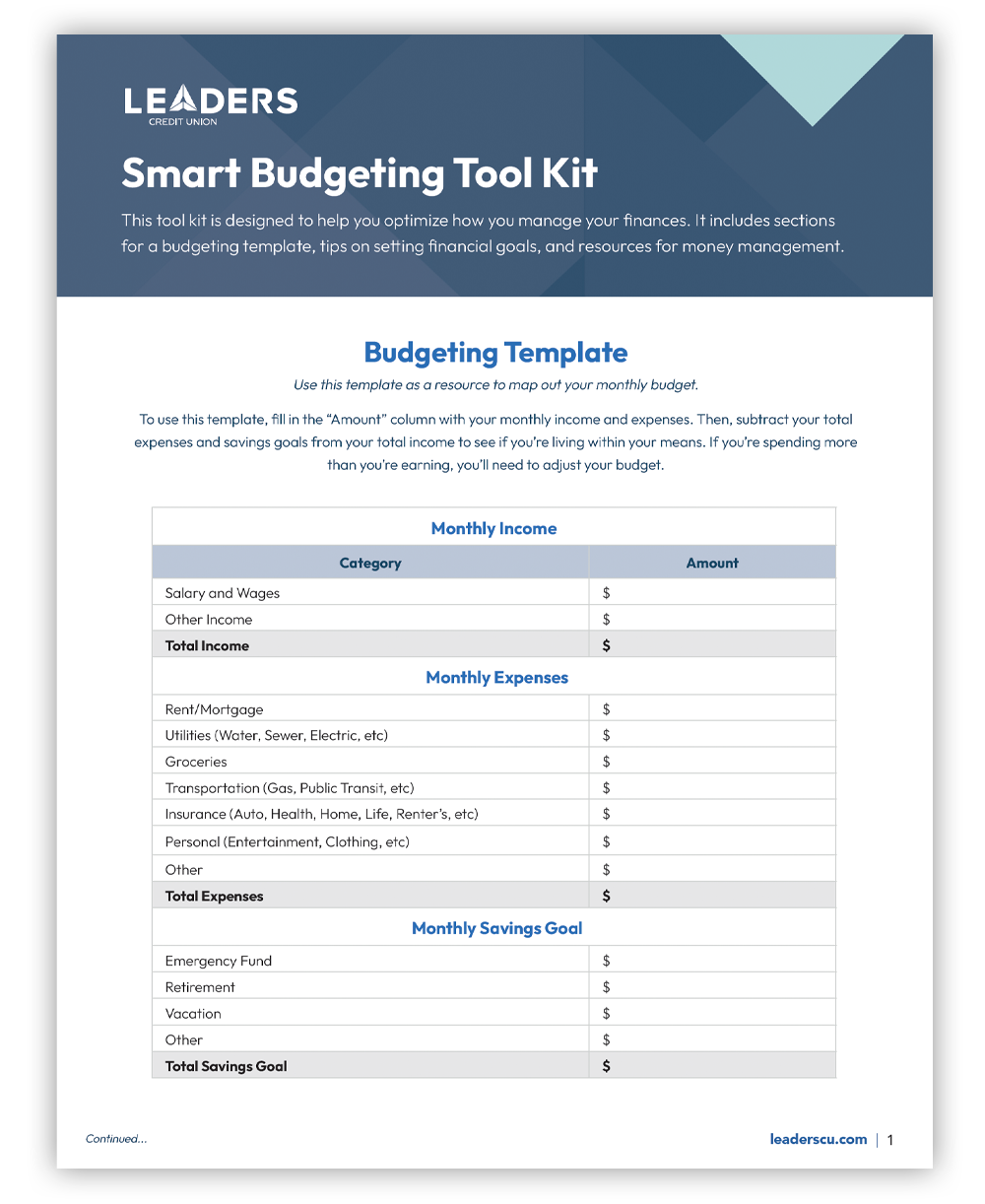 Smart Budgeting toolkit PDF
