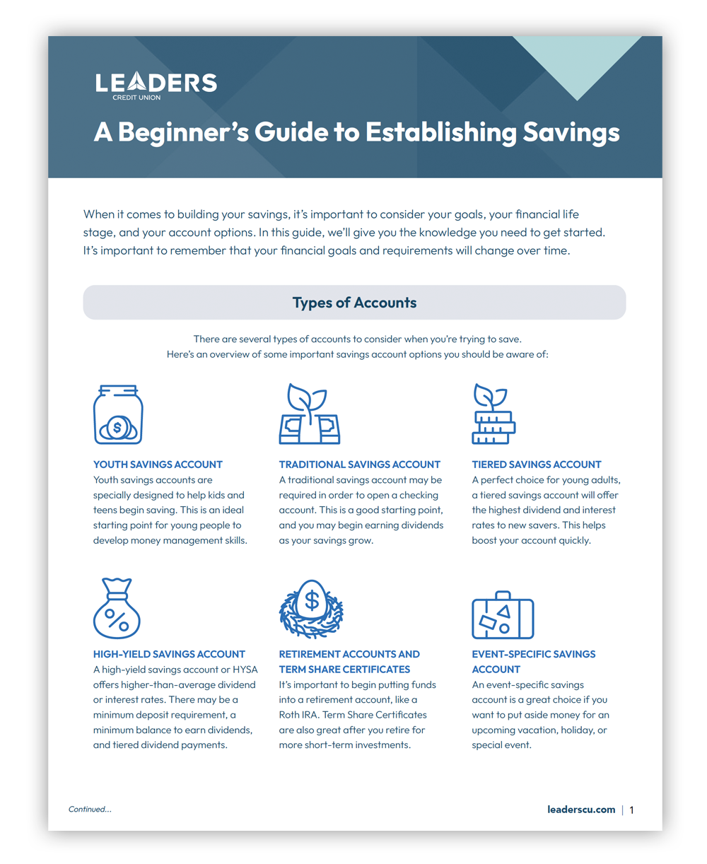 A Beginner's Guide to Establishing Savings preview