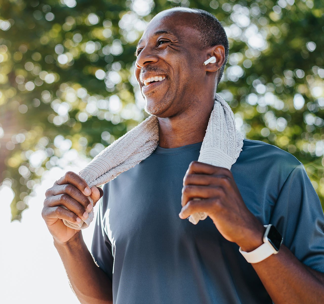 Man getting financially fit
