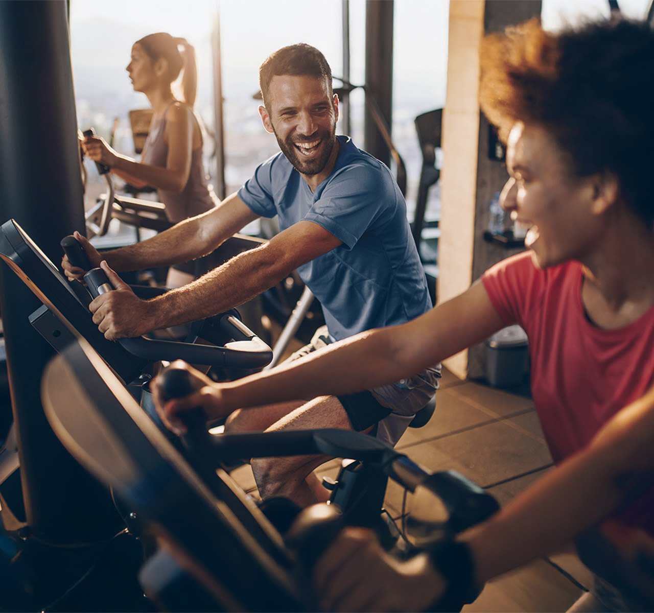 Man working on his financial fitness